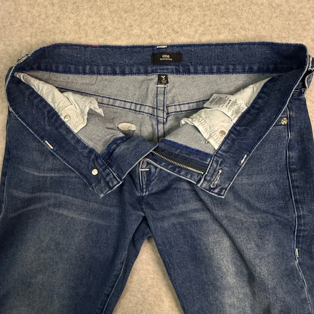True Religion Geno Relaxed Slim Mens‎ Jeans Size 36 Blue Stretch Denim Med. Wash